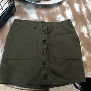 Army green rue 21 skirt